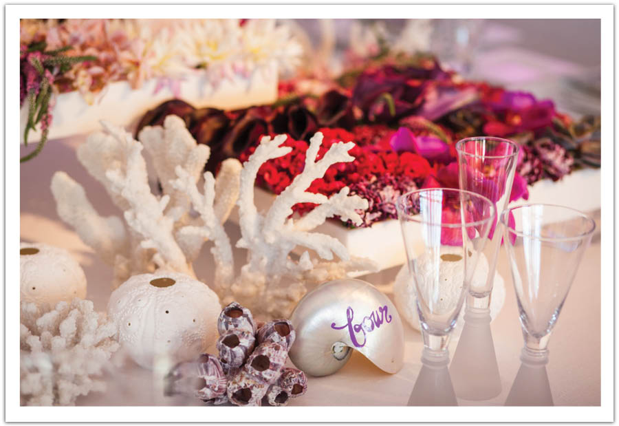 seashell wedding table modern wedding