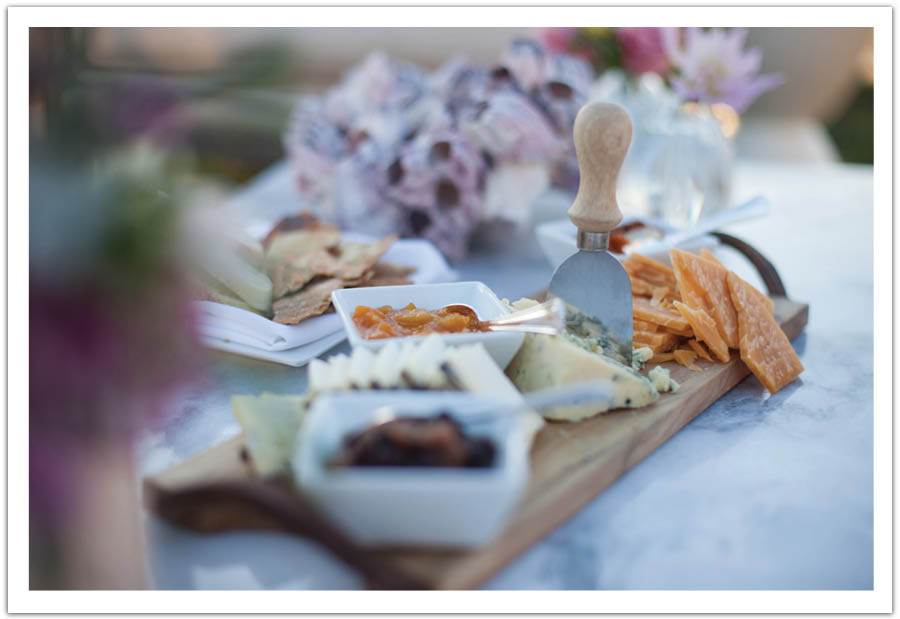 cheese plate La Jolla Beach Wedding Scripps Forum