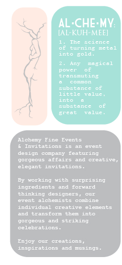 Alchemy fine events and invitations.