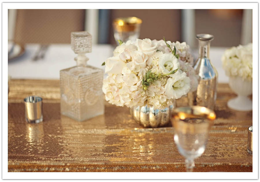 Gold Vase Modern Wedding
