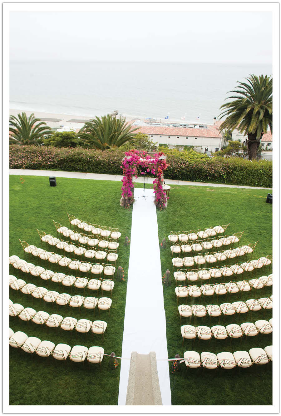 Pink bougainvillea chuppah