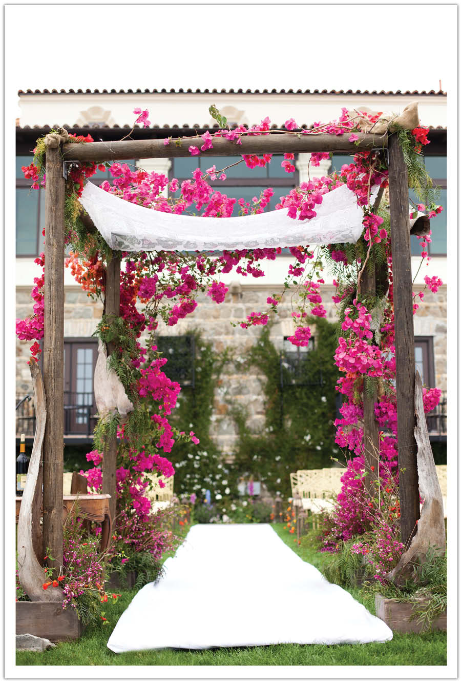 Bougainvillea chuppah