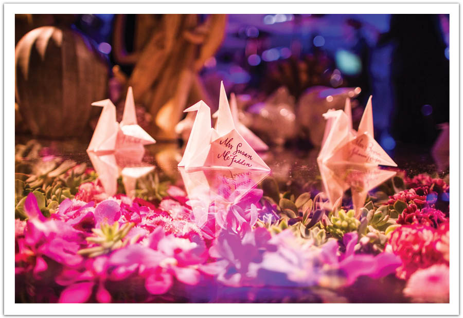 asian zen la jolla wedding origami