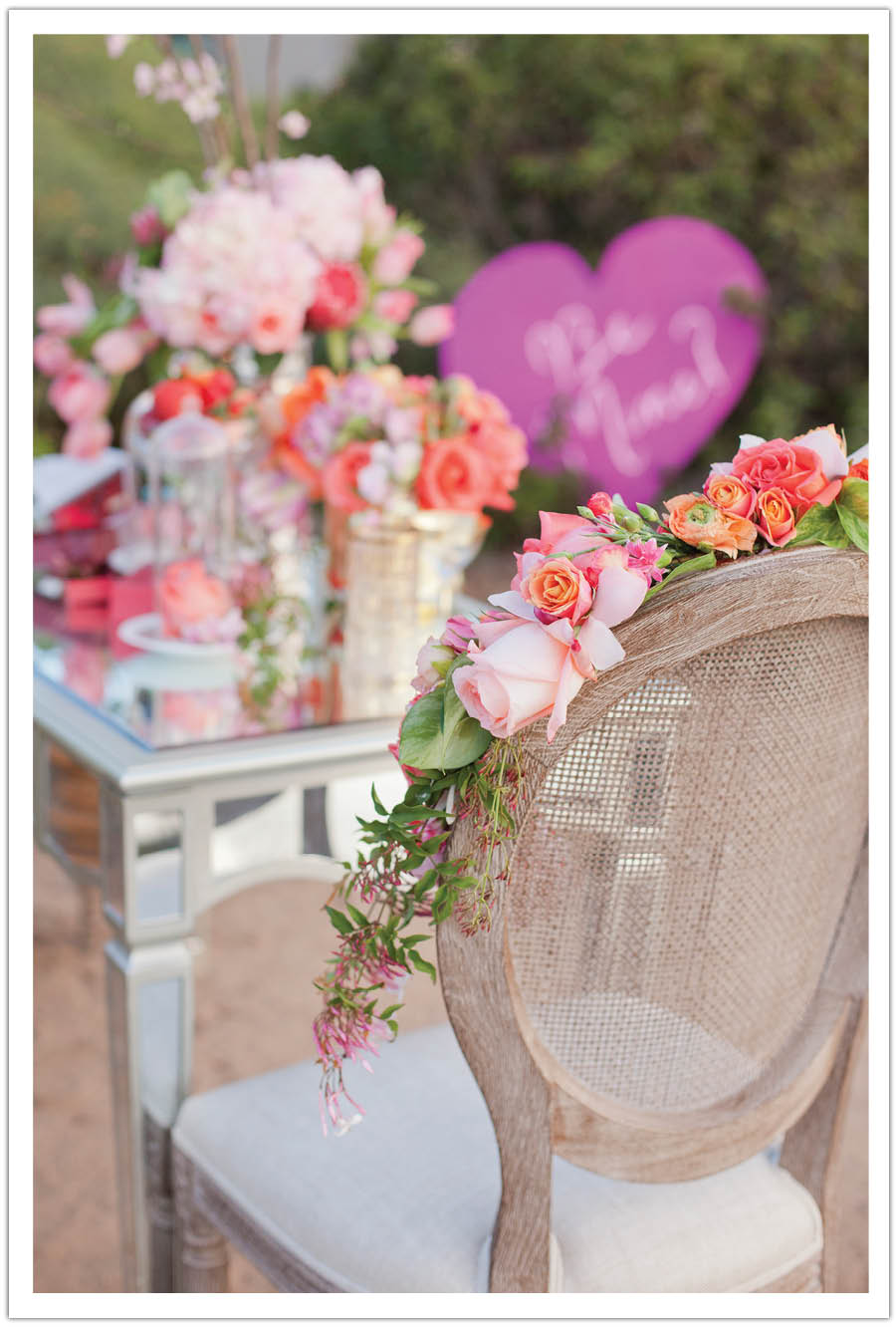 colorful flower chair treatments