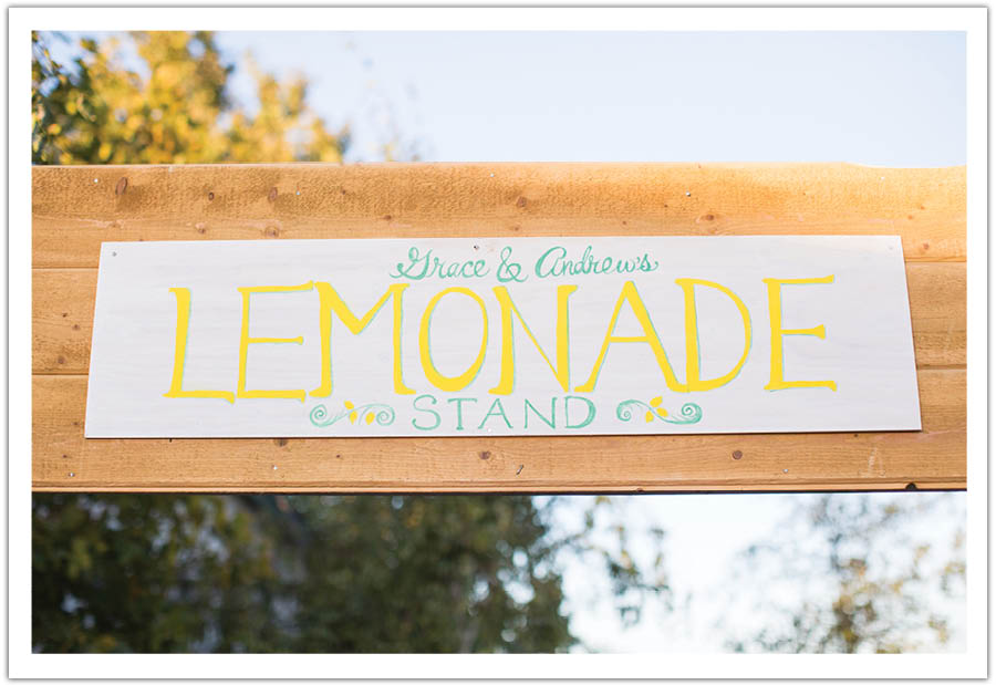 Ponte Winery Wedding Alchemy Fine Events lemonade stand