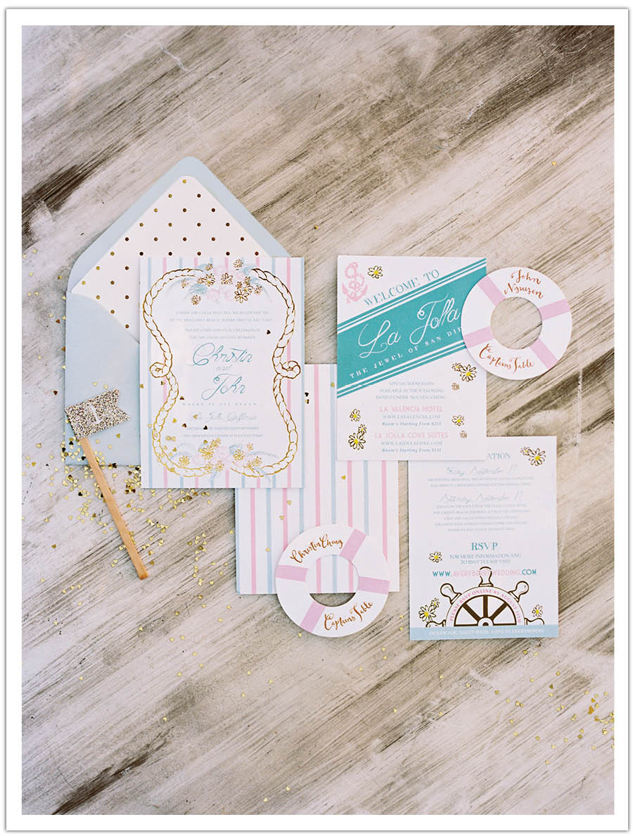 Nautical wedding invitations